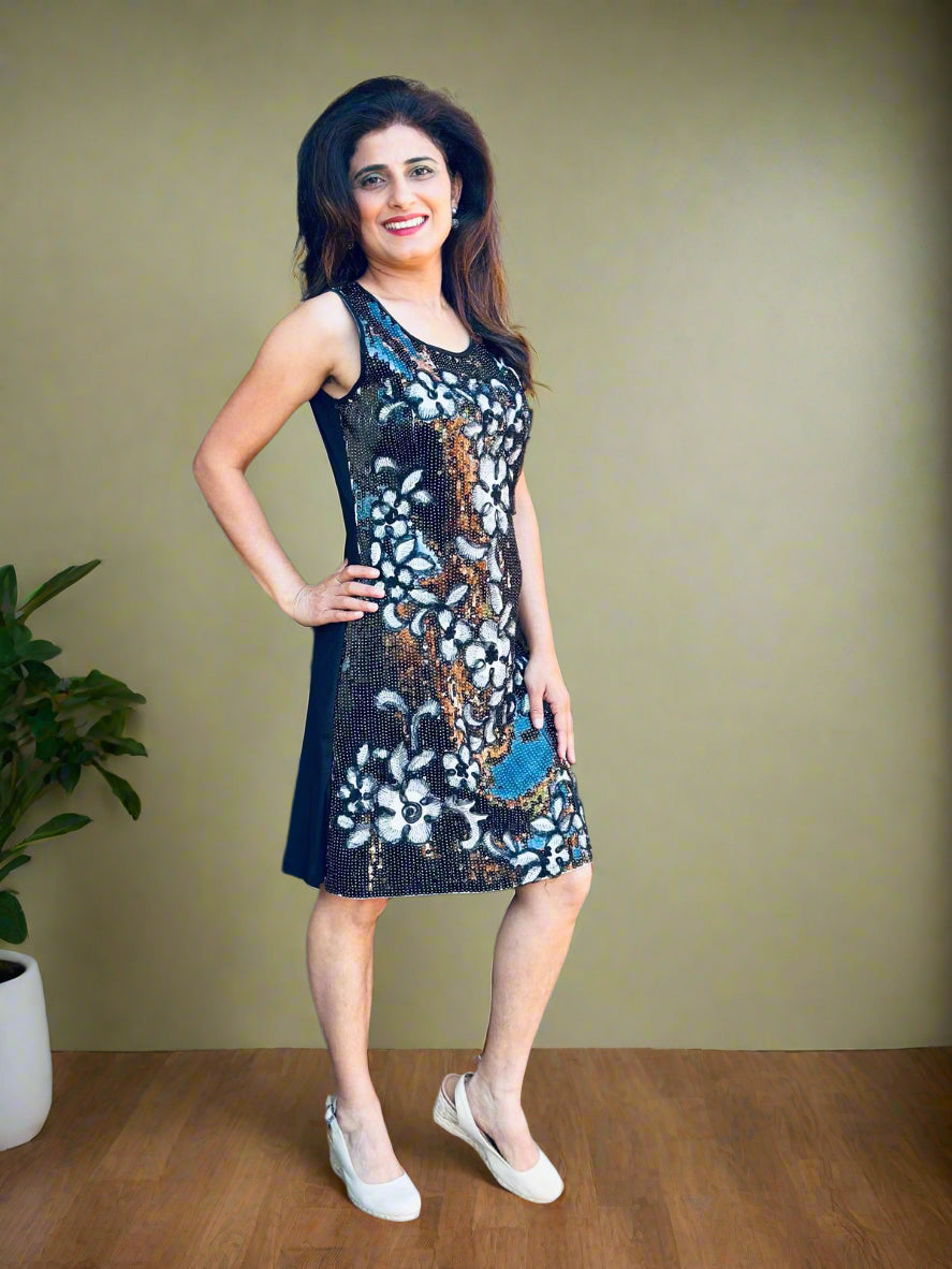 Black/White Mini Dress