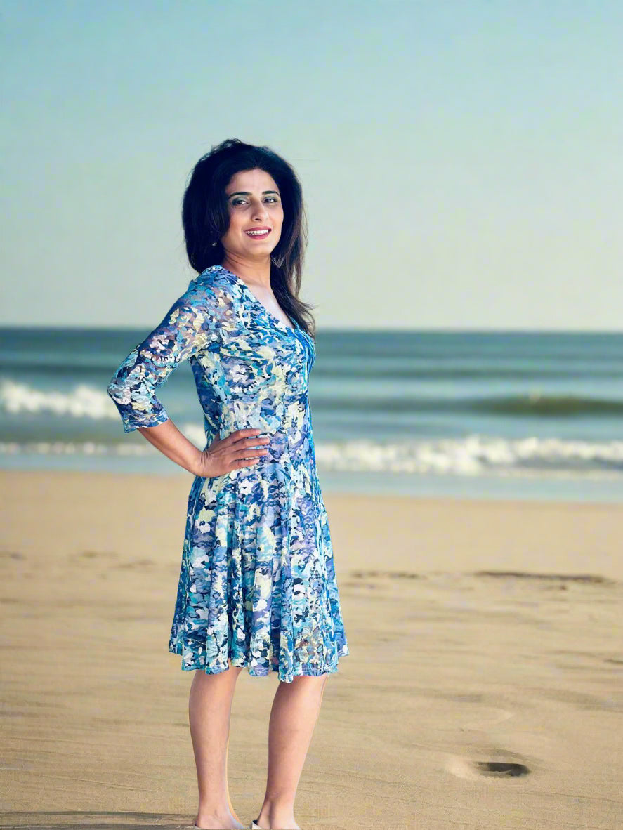 Mesh Blue Dress